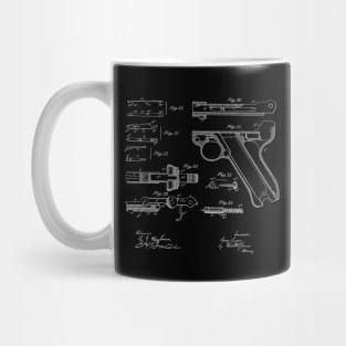 recoil loading small arms Vintage Patent Drawing Mug